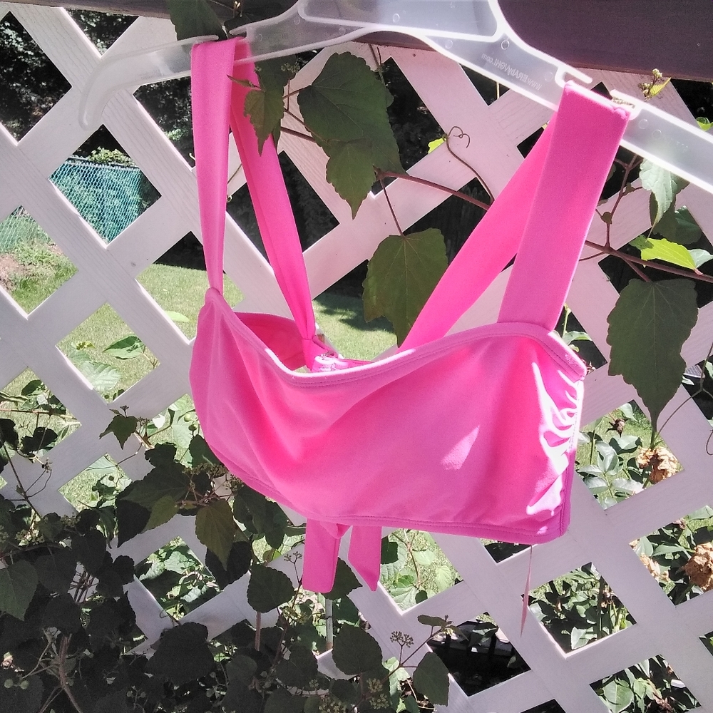 Xhilaration Bikini Pink Swim Top Size: L (8-10) Juniors